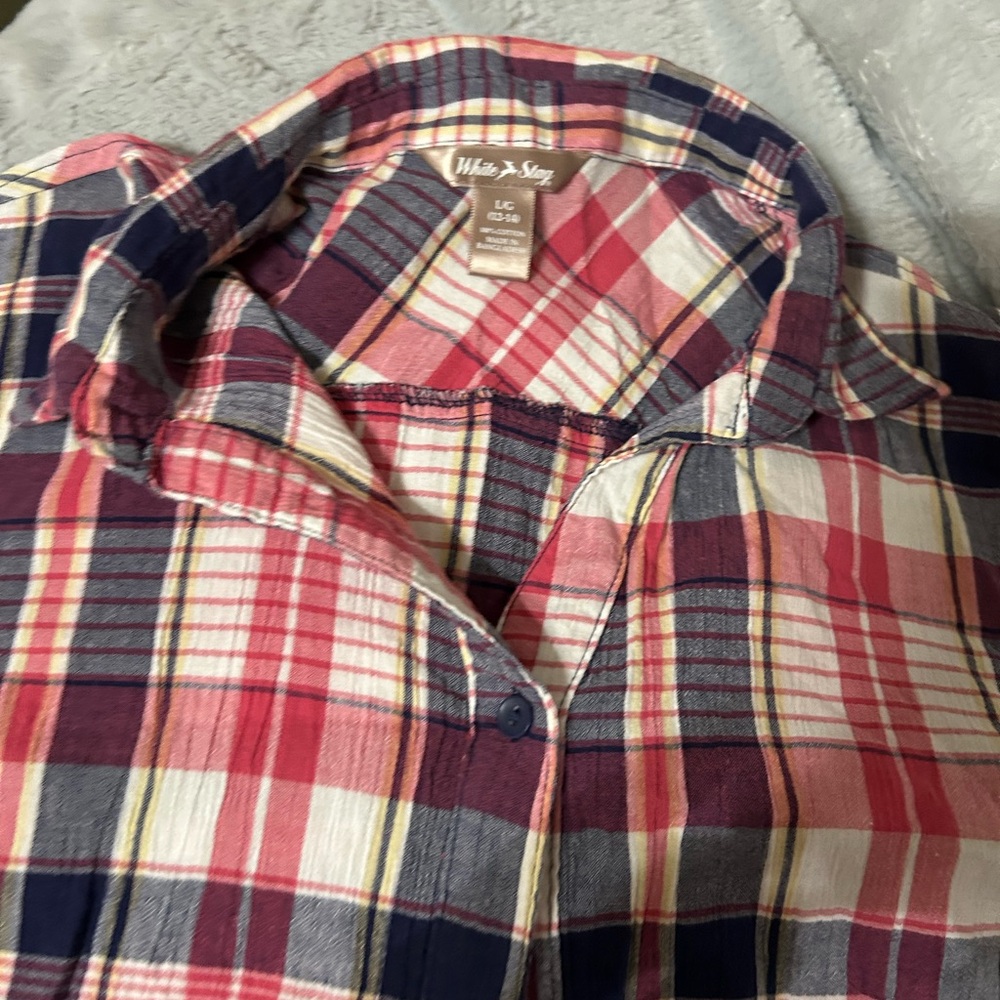 Plaid Button-Up Shirt
